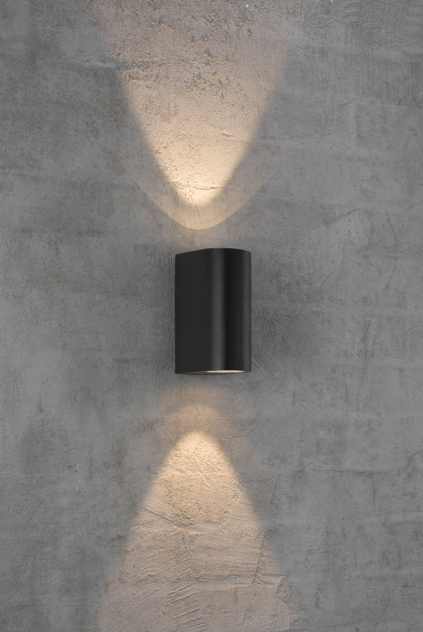 Nordlux Asbol dobbel vegglampe matt svart